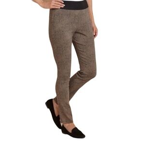Soft Surroundings Sassy Speckled Animal Print Leggings Size Small tan brown